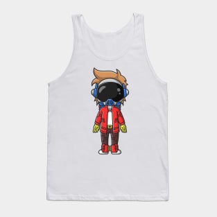 Cute Astronaut Punk Cartoon Tank Top